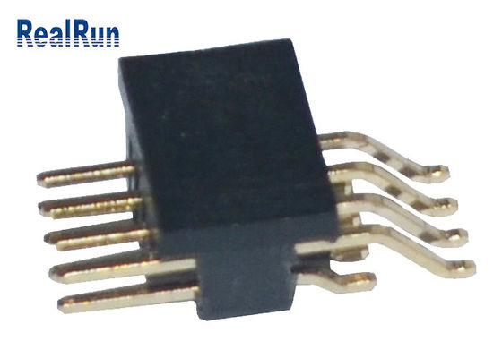 1.27m m SMT de ángulo recto PA6T Pin Header plateado oro 500VAC