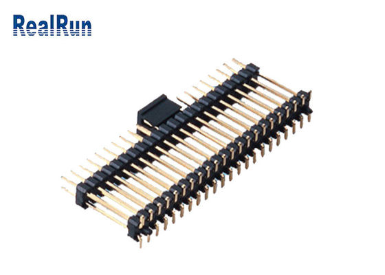 Conector plástico dual UL94V-0 del PWB 44pin de la echada 2.0m m