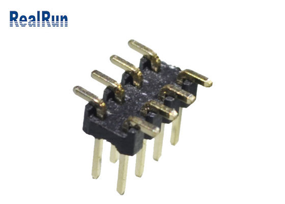 Echada negra PA6T 12 Pin Pcb Connector Dual Row de 2.0m m