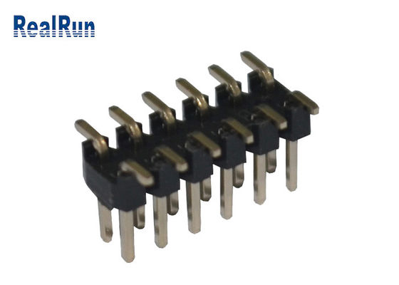 Echada negra PA6T 12 Pin Pcb Connector Dual Row de 2.0m m