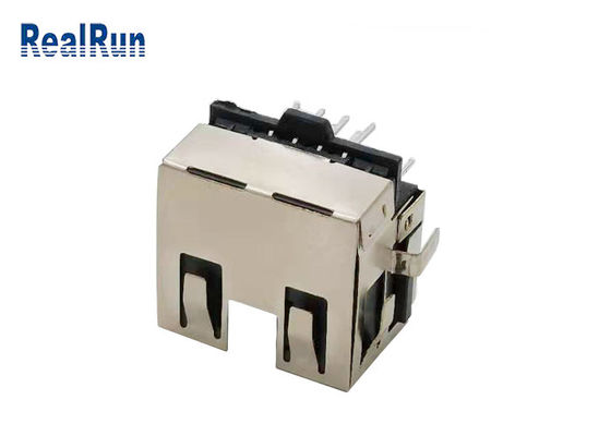 Conector Jack 500VAC del bronce de fósforo de LCP UL94V-0 RJ45 con el escudo