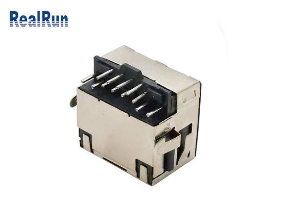Conector Jack 500VAC del bronce de fósforo de LCP UL94V-0 RJ45 con el escudo