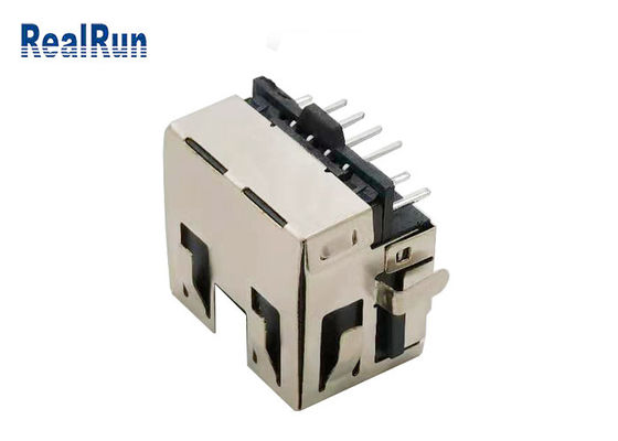 Conector Jack 500VAC del bronce de fósforo de LCP UL94V-0 RJ45 con el escudo