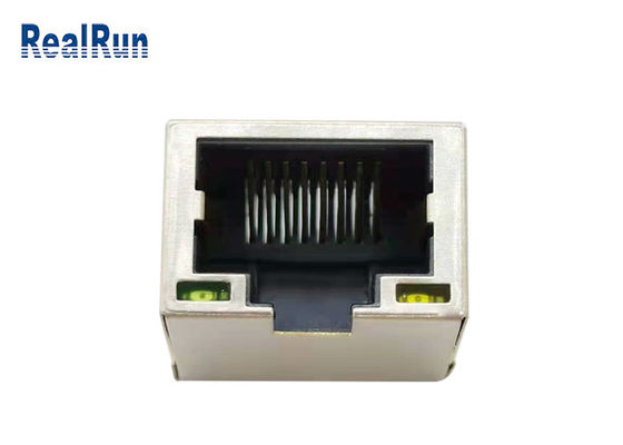 Luz modular 1.5A del PWB 8pin RJ45 Jack Connector Right Angle With LED