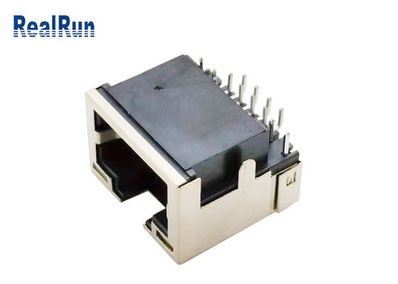 Luz modular 1.5A del PWB 8pin RJ45 Jack Connector Right Angle With LED