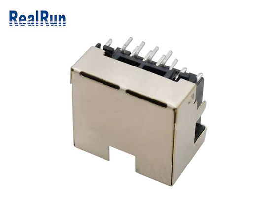 Luz modular 1.5A del PWB 8pin RJ45 Jack Connector Right Angle With LED