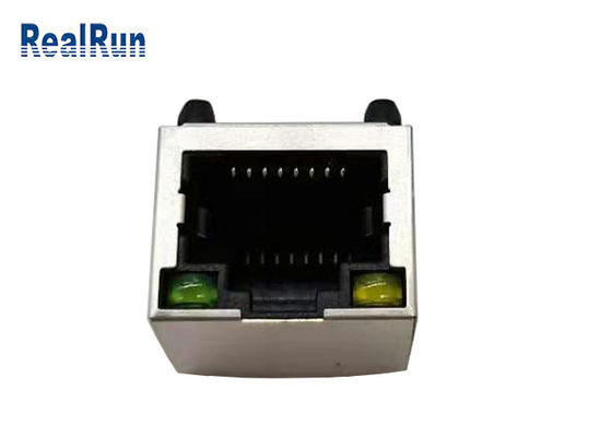 Conector hembra modular RJ45 PBT de PA46 8P8C con el escudo del metal