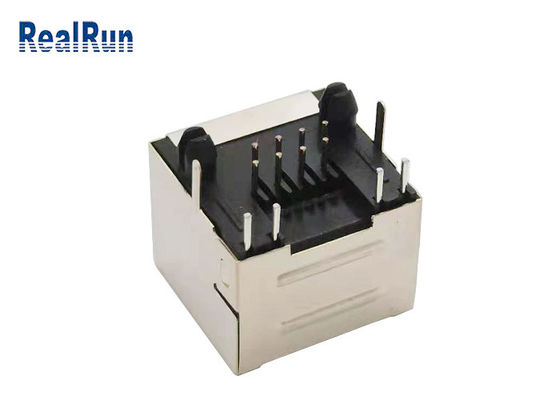 Conector hembra modular RJ45 PBT de PA46 8P8C con el escudo del metal