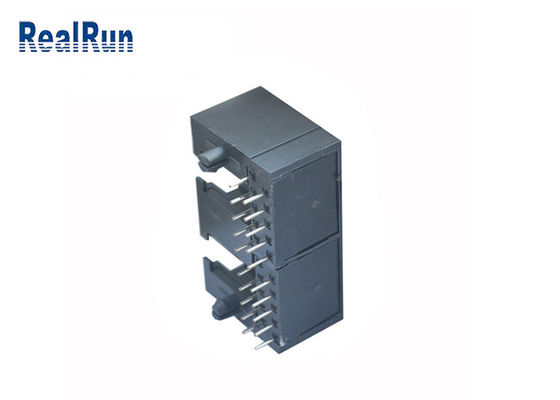 Conector hembra del PWB Jack modular PBT Rj45 de la derecha de 10P10C RJ45
