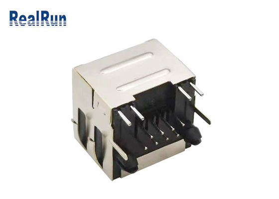 Zócalo Shell Shield elástico del conector hembra de PA6T PBT RJ45