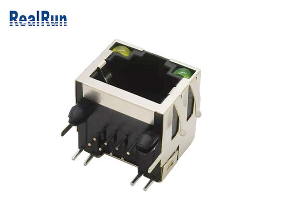 Zócalo Shell Shield elástico del conector hembra de PA6T PBT RJ45