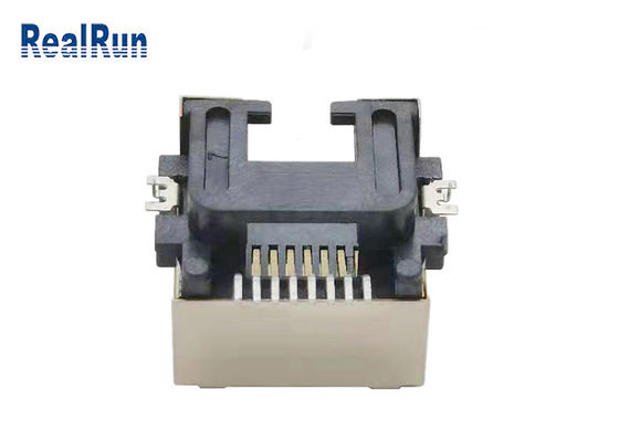 Zócalo LCP UL94V-0 del conector de Shell 1000VAC SMT 8pin Rj45 del metal