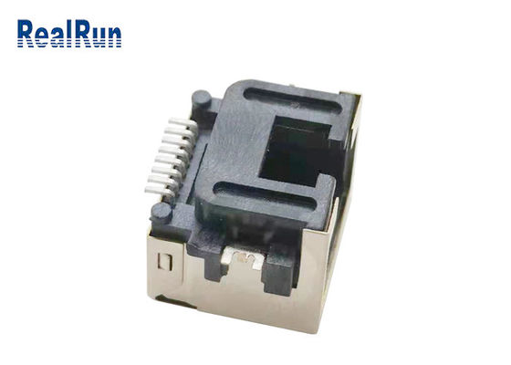 Zócalo LCP UL94V-0 del conector de Shell 1000VAC SMT 8pin Rj45 del metal