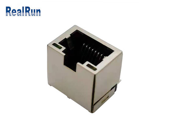Aleación de cobre portuaria del conector del PWB de PA46 1 Rj45 Jack modular RJ45