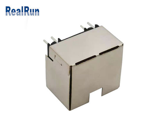 Aleación de cobre portuaria del conector del PWB de PA46 1 Rj45 Jack modular RJ45