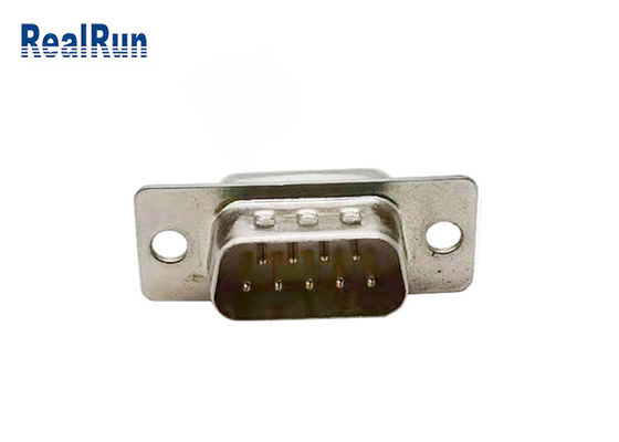 Conector macho sub recto PBT plateado oro de la soldadura D del DB 9P 180°