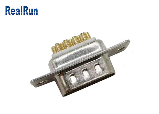 Conector macho sub recto PBT plateado oro de la soldadura D del DB 9P 180°