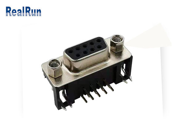 Pin sub de ángulo recto de VGA dr 9 del conector del aislador D de 1000VAC PBT