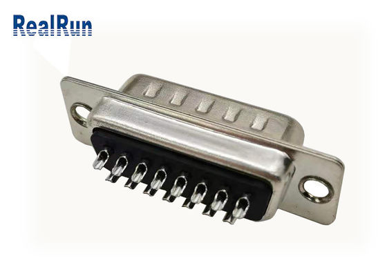 El conector Subminiature de 15 Pin D selló el contacto PBT recto