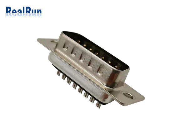 El conector Subminiature de 15 Pin D selló el contacto PBT recto