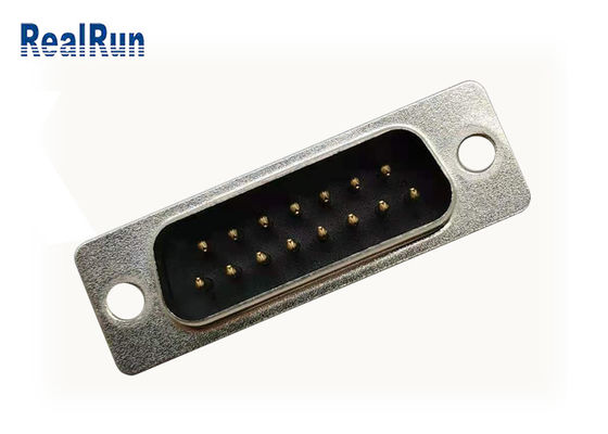 El conector Subminiature de 15 Pin D selló el contacto PBT recto