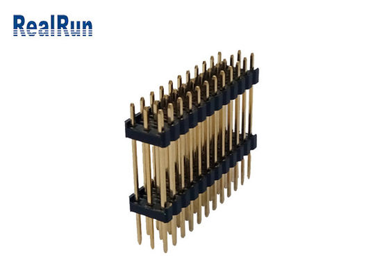 Pin plateado oro de la fila 36 del conector H2.5mm tres de la INMERSIÓN de 3.0Amp PBT