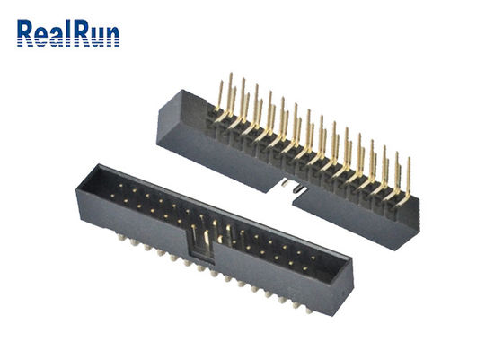 conector macho del Pin IDC del conector 30 del jefe de la caja de la soldadura PBT de 2.0m m 90 grados