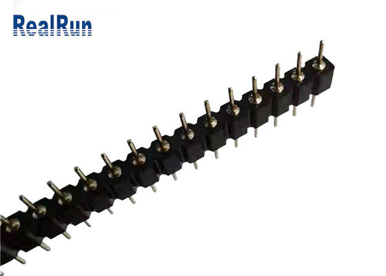 conector de Pin Male Header Gold Terminal de la ronda del PWB de la INMERSIÓN de 2.54m m