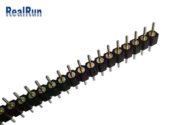 conector de Pin Male Header Gold Terminal de la ronda del PWB de la INMERSIÓN de 2.54m m