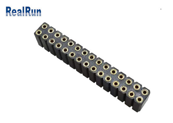 Inmersión Tin Plated de la echada de Pin Female Header 2.54m m de la ronda del SGS 30P