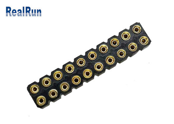 INMERSIÓN Pin Female Header 20 Pin Dual Row Socket Connector de PBT 2.54m m