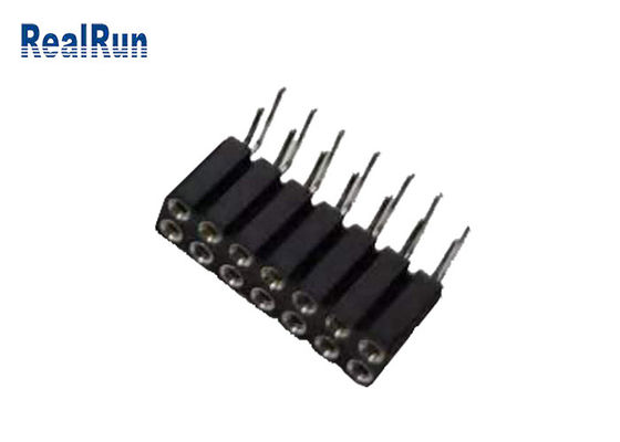 SGS femenino redondo del Pin de UL94V-0 2.54m m Pin Header Right Angle 80