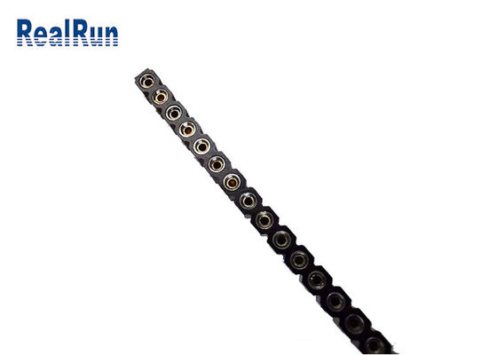 CuZn36Pb3 fila femenina de cobre amarillo de la INMERSIÓN 40P Pin Header 2.54m m sola