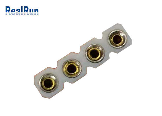 inmersión terminal femenina de la fila 4P del conector 1 del oro 1000V RMS de 2.54m m