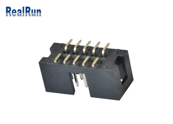 Echada masculina SMT 10 Pin Box Header del conector 2.54m m del jefe de PA6T IDC