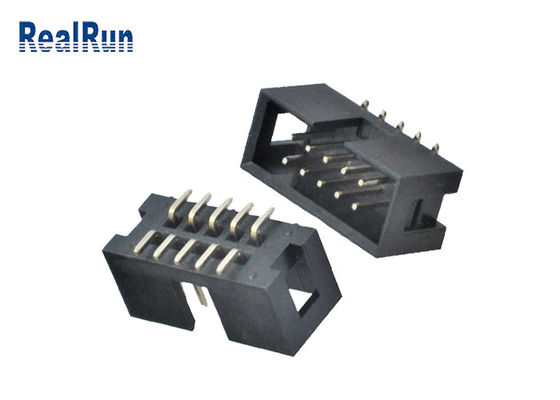 Echada masculina SMT 10 Pin Box Header del conector 2.54m m del jefe de PA6T IDC