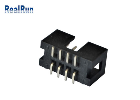 Jefe vertical 2*4 8 Pin Machined Solder PA6T de la caja del PWB 2.54m m SMT
