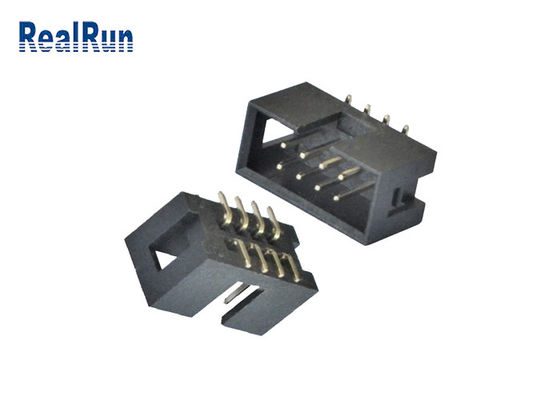 Jefe vertical 2*4 8 Pin Machined Solder PA6T de la caja del PWB 2.54m m SMT
