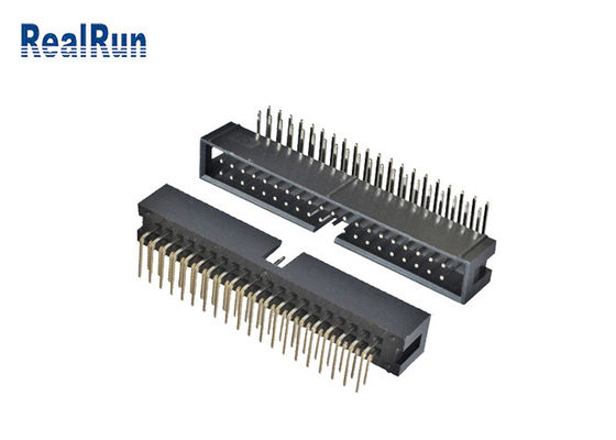 Fila doble PA9T del conector UL94V-0 el 90° del jefe de la caja de la echada 2.54m m