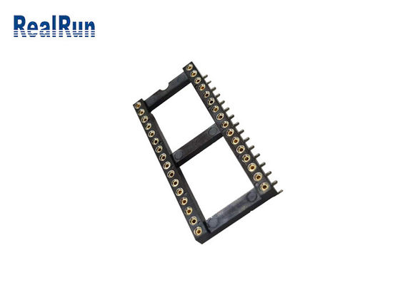 Pin PPS UL94V-0 del conector 32 del zócalo del Ic de los agujeros de la ronda de 1.778m m SMT