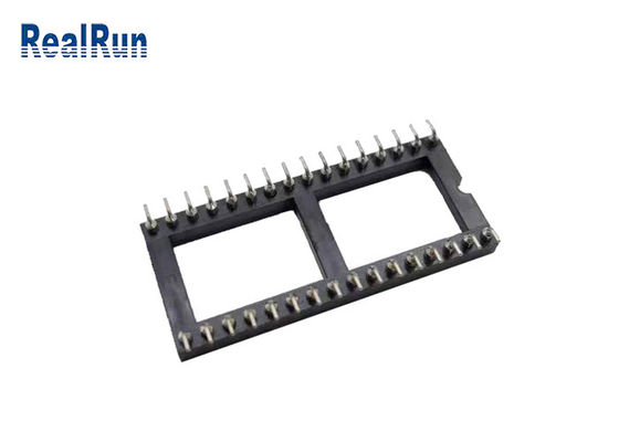 Pin PPS UL94V-0 del conector 32 del zócalo del Ic de los agujeros de la ronda de 1.778m m SMT