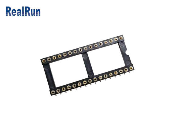 Pin PPS UL94V-0 del conector 32 del zócalo del Ic de los agujeros de la ronda de 1.778m m SMT