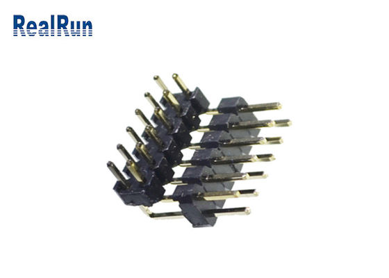 SGS de cobre amarillo del Pin de H2.0 PBT PA6T Pin Header Connector Dual Row 2*6
