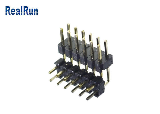 SGS de cobre amarillo del Pin de H2.0 PBT PA6T Pin Header Connector Dual Row 2*6