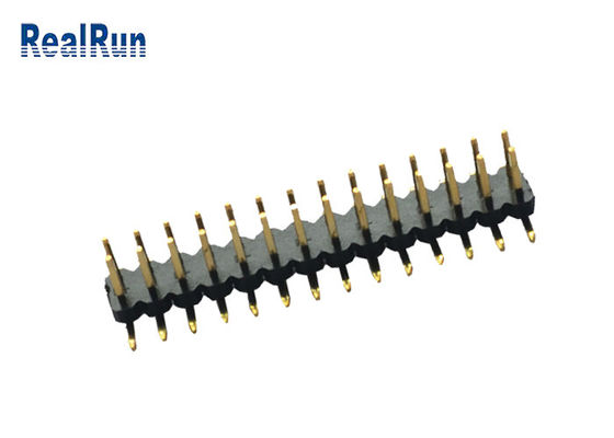 Conector de cobre amarillo del jefe de la fila del doble de ISO9001 3.0A Pin Header Connector PA6T