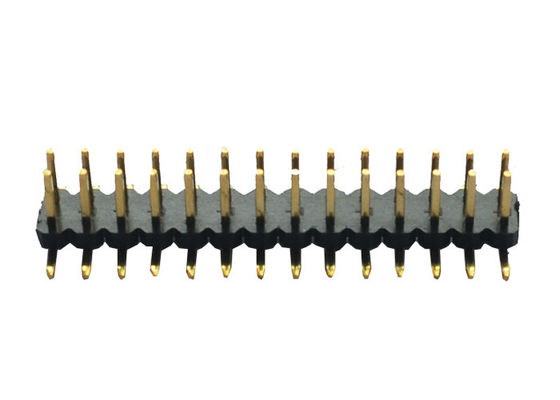 Conector de cobre amarillo del jefe de la fila del doble de ISO9001 3.0A Pin Header Connector PA6T