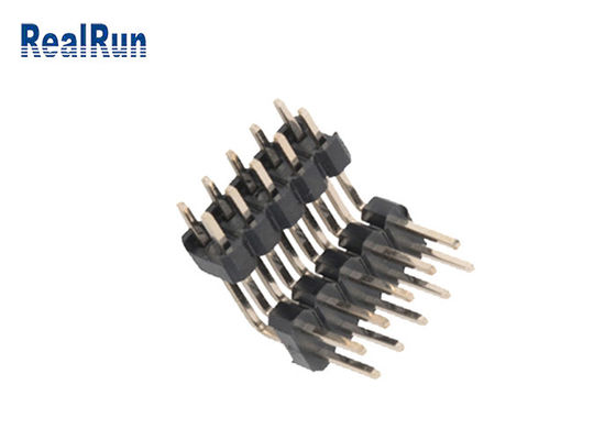 Conector de cobre amarillo del jefe de la fila de PA6T PBT LCP Pin Header 10P DC500V dos