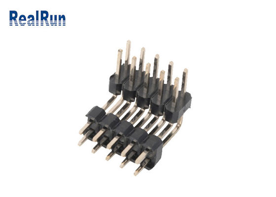 Conector de cobre amarillo del jefe de la fila de PA6T PBT LCP Pin Header 10P DC500V dos