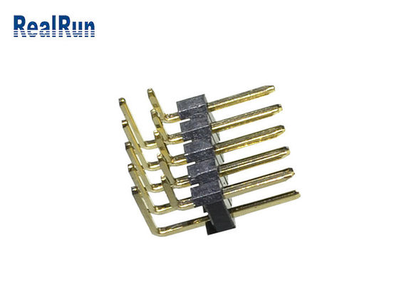 fila doble PA6T de 3Amp LCP PBT 1000VAC Pin Header Connector 2.54m m