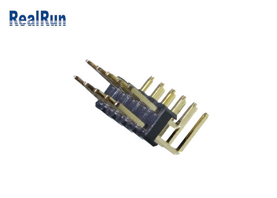 fila doble PA6T de 3Amp LCP PBT 1000VAC Pin Header Connector 2.54m m